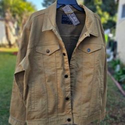 Men's Denim Trucker Flex Jacket Large Jachs