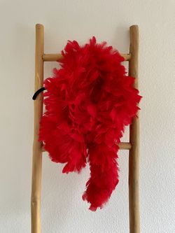 Burlesque Red Boa - Real Feather