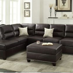 Sectional Sofa with Ottoman