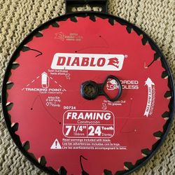 DIABLO
7-1/4in. x 24-Teeth Tracking Point Framing Saw Blade for Wood Price Is Firm 