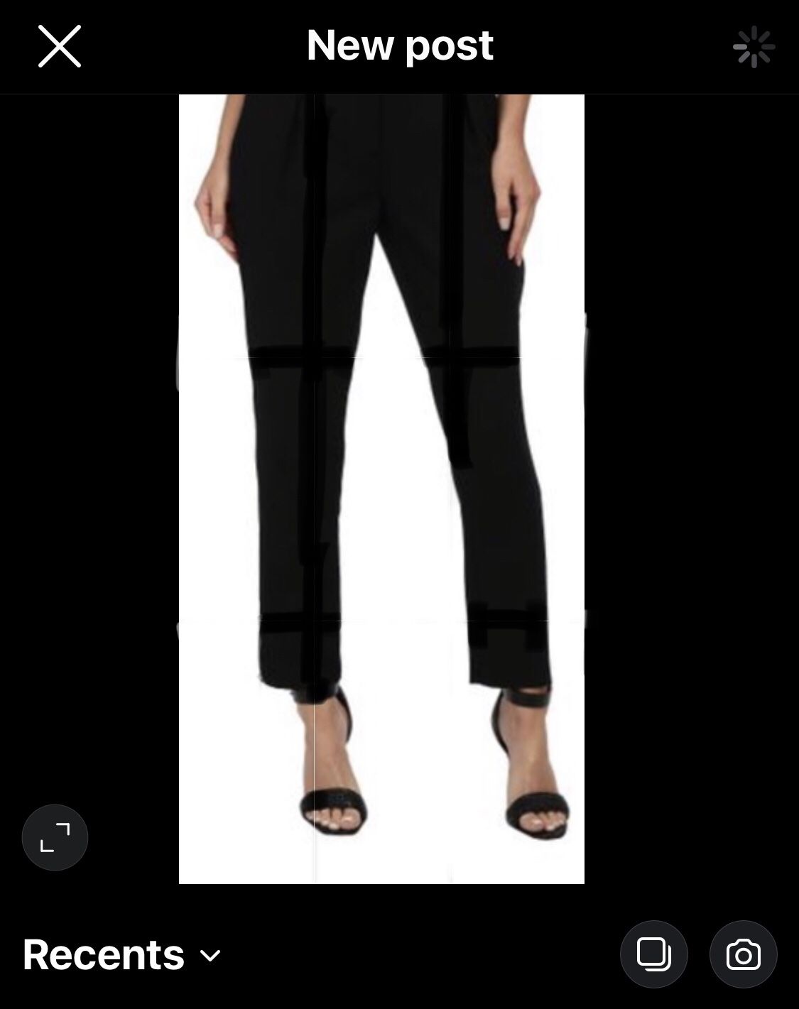 Rachel Zoe Black Crop Pleated Stretch Trousers