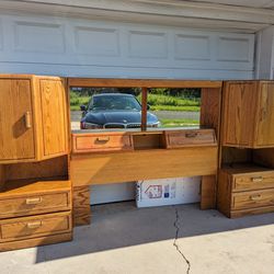 Queen/Full size headboard and nightstand  cabinets