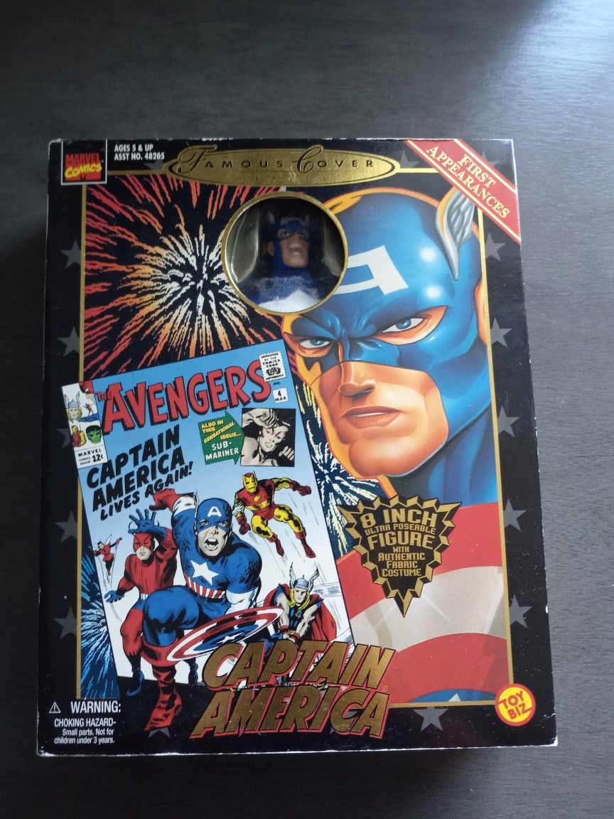 1998 Toy Biz Captain America Famous Cover Series 8" Figure