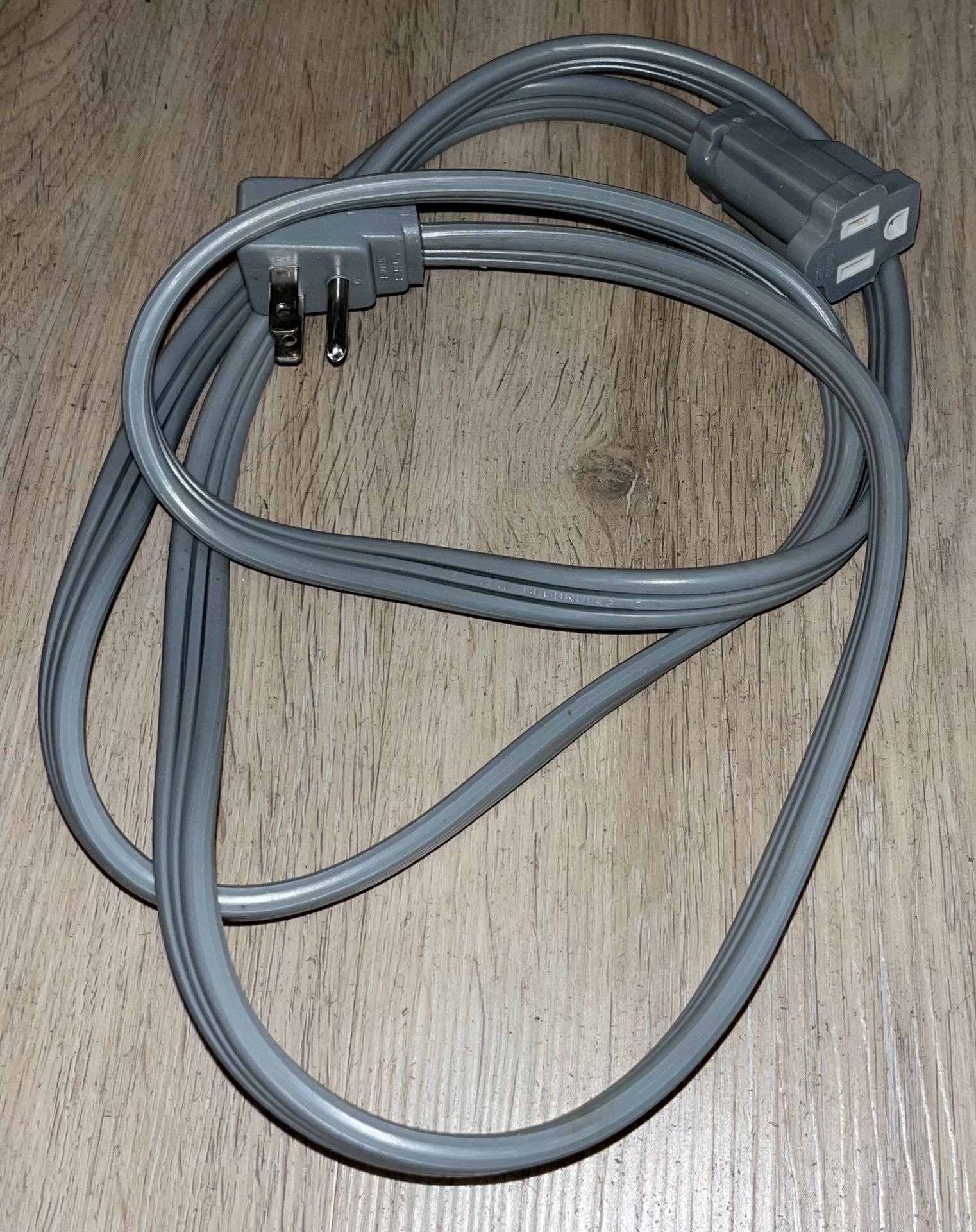 6ft Gray Heavy Duty 3 Prong Extension Cord