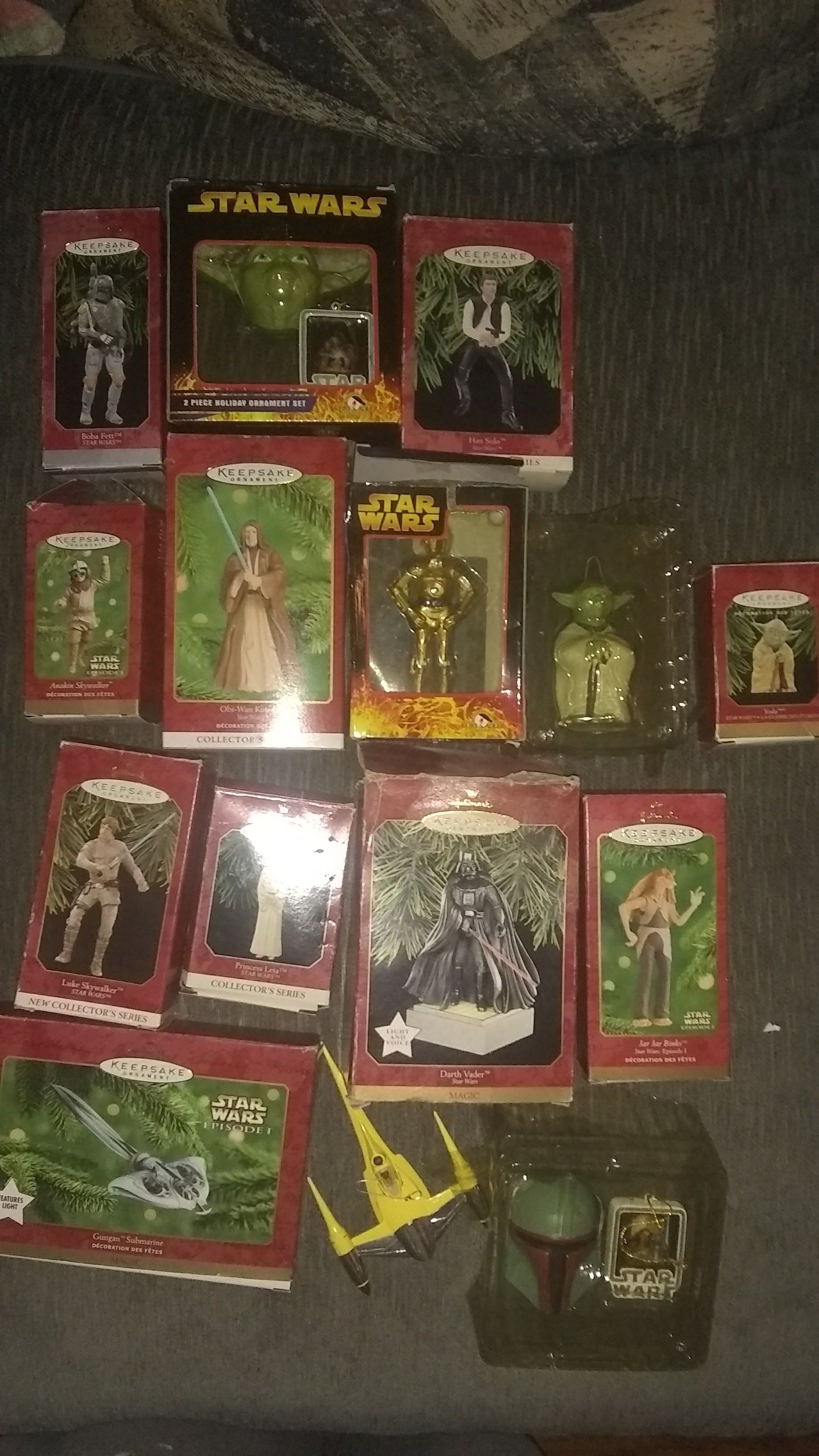 Star wars Christmas ornaments collectibles