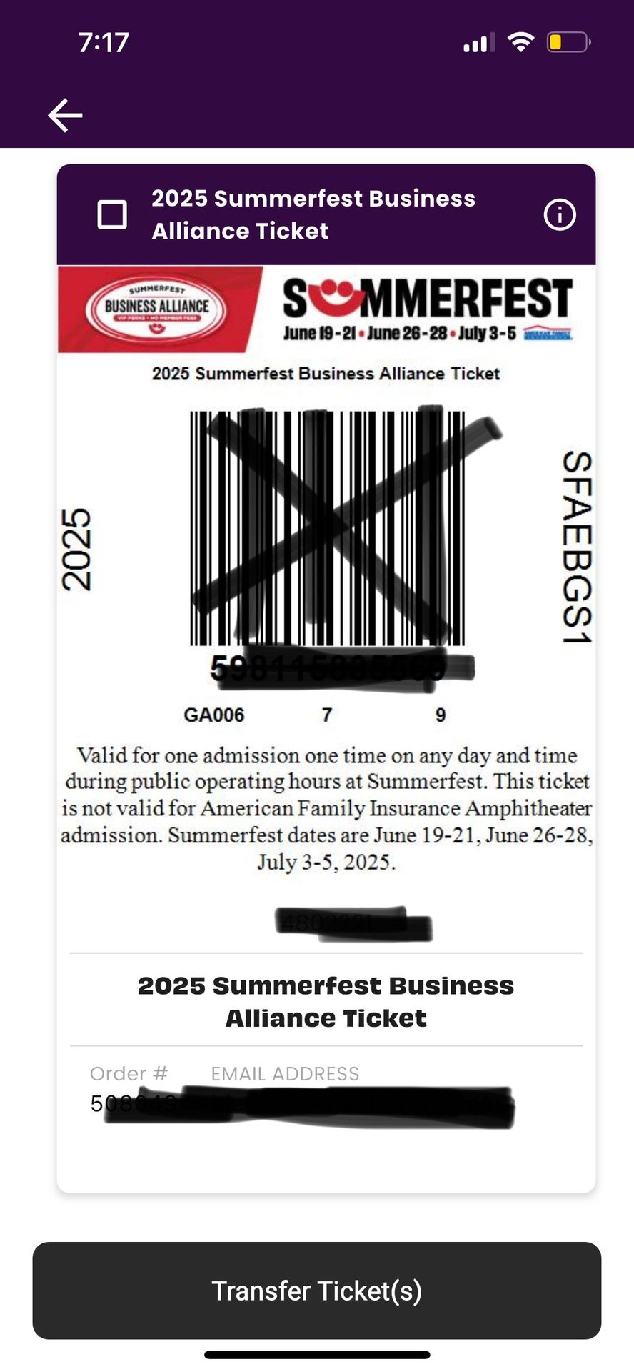 Summerfest 2025 Tickets 