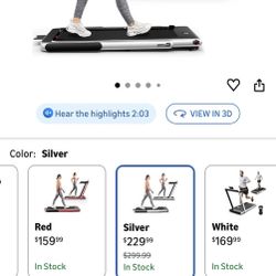 Treadmill 2 In 1  Folding Portable Goplus Treadmill