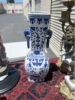 Blue & White Porcelain Decorative Vase