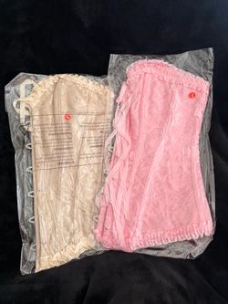 Corset Tops– Cream and Pink, Size S