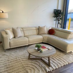 Leather Powered Recliner sectional couch