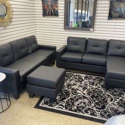 2 sofas and 2 ottoman brand new 4 pieces living room set never use $499 only 🔥🔥🚚🚚delivery available 773-524-1738