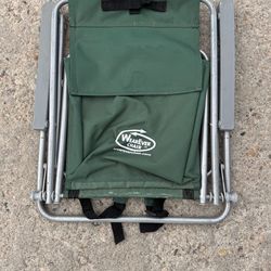 Wearever Chair folding camping or beach chair that folds flat for transport. - youth