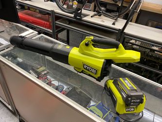 RYOBI RY40HPLB01 40V HP Brushless Whisper Series Blower + 4Ah Battery, Charger
