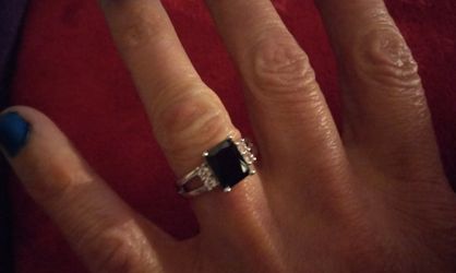 3.0 CTTW Princess-Cut Black CZ Ring