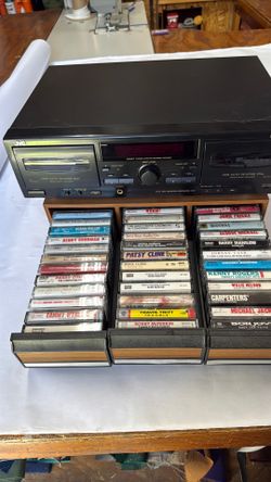 Jvc cassette player & music collection