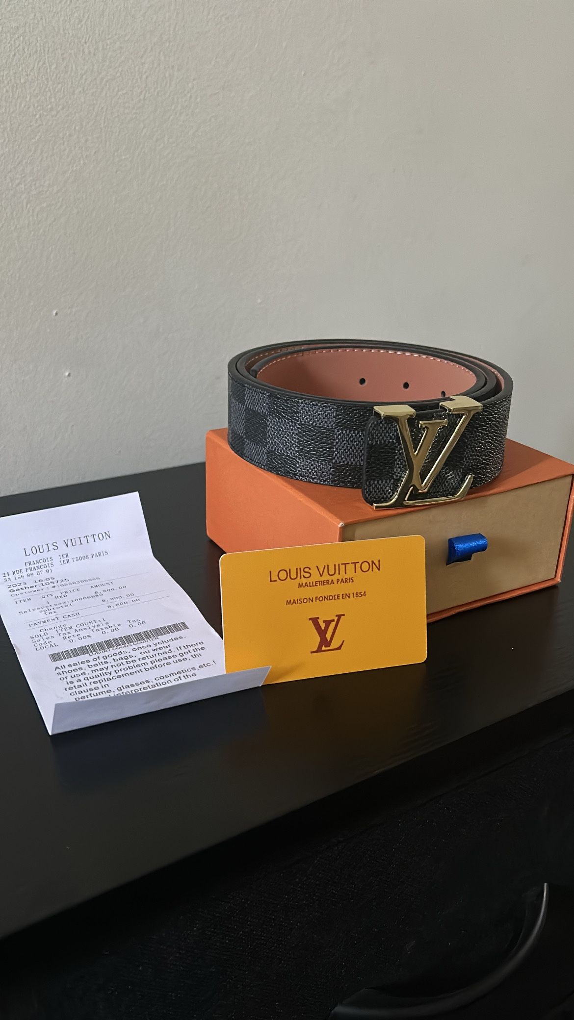 Louis vuitton Monogram Black belt