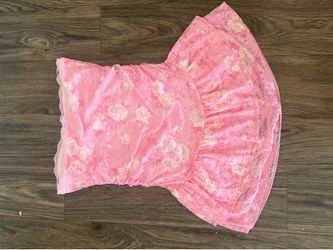 New VS/love shack fancy pink strapless mini dress - M Brand New