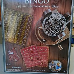 Deluxe Bingo Set - Natural Wood Veneer