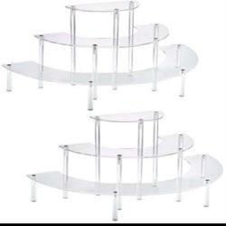  2 PACK Acrylic Display RISER 3 TIER