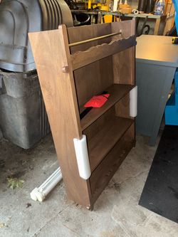 Dark Wood Magnolia Wall Mounted Shelf