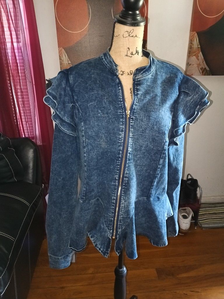 Fashion Nova Plus Size Jean Jacket Size 3x