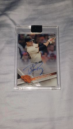 2017 CLEARLY AUTHENTIC BUSTER POSEY SIGNED AUTOGRAPHED CARD