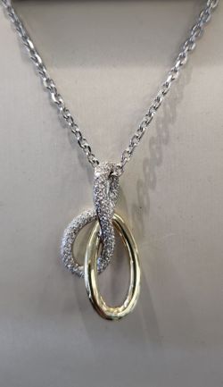 Breuning GmbH 14K 2-Tone .69CTW Natural Diamond Pendant