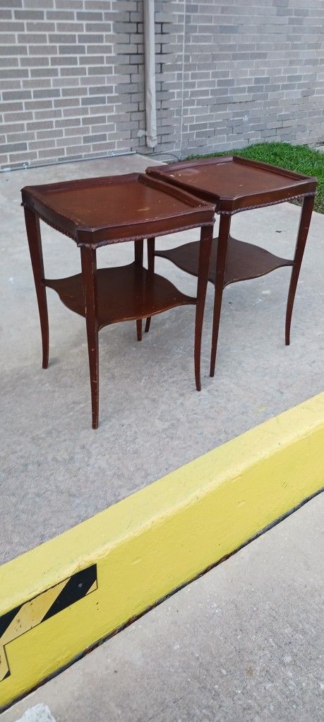 Vintage Mahogany wood Lamp Tables