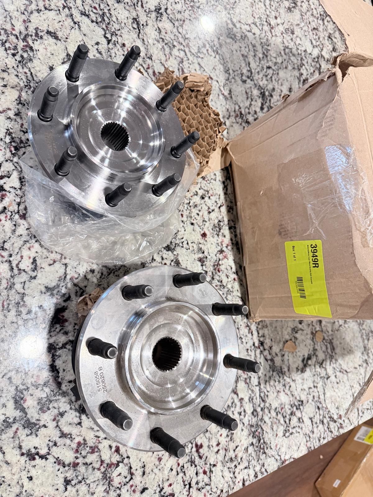 515058 Front Wheel Hub & Bearing Assembly (4WD, 8 Lug, ABS) – Fits Silverado/Sierra/Avalanche/Suburban/Yukon XL/H2 – 2 Pack