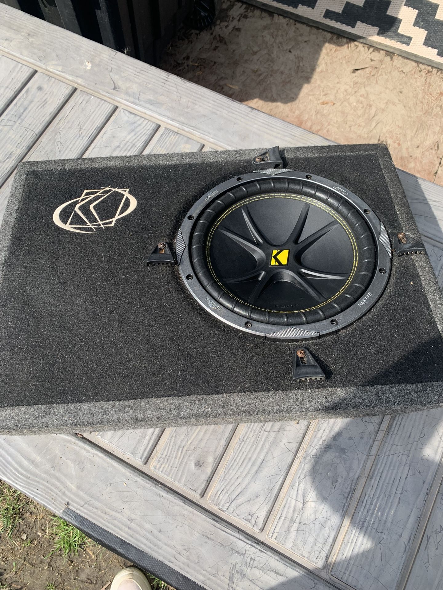 10” Kicker Comp Subwoofer In Ported Truck Box
