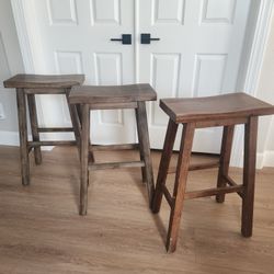 Three 29-inch High Bar Stools