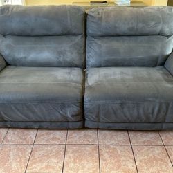 Grey Recliners 2 Set Couches 