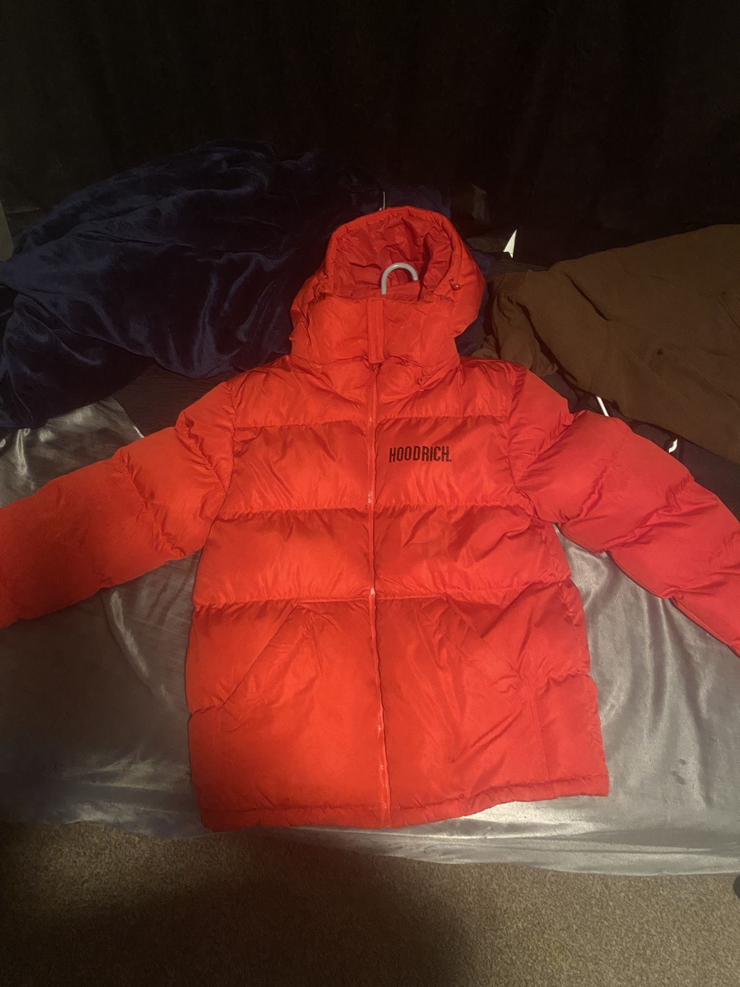 Hoodrich red puffer jacket