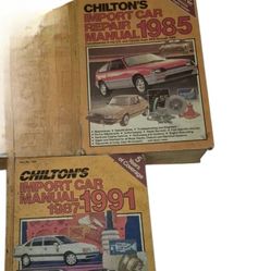 Chilton's Import Car Repair Manuals (2) 78-85 87-91 #7473 #7904 Used