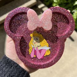 Disney Princess Sleeping Beauty Aurora Pink Cup Coaster