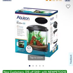Fish Tank Aqueon Black LED MiniBow