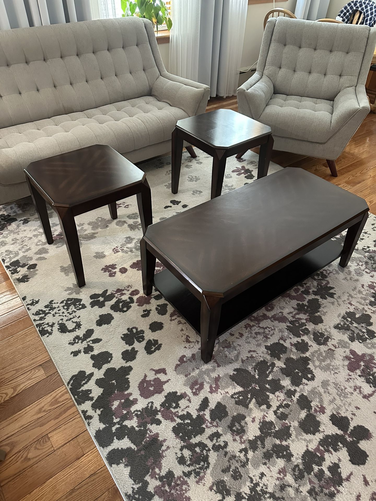 Coffee Table And 2 End Tables