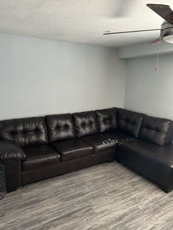 Brown sectional