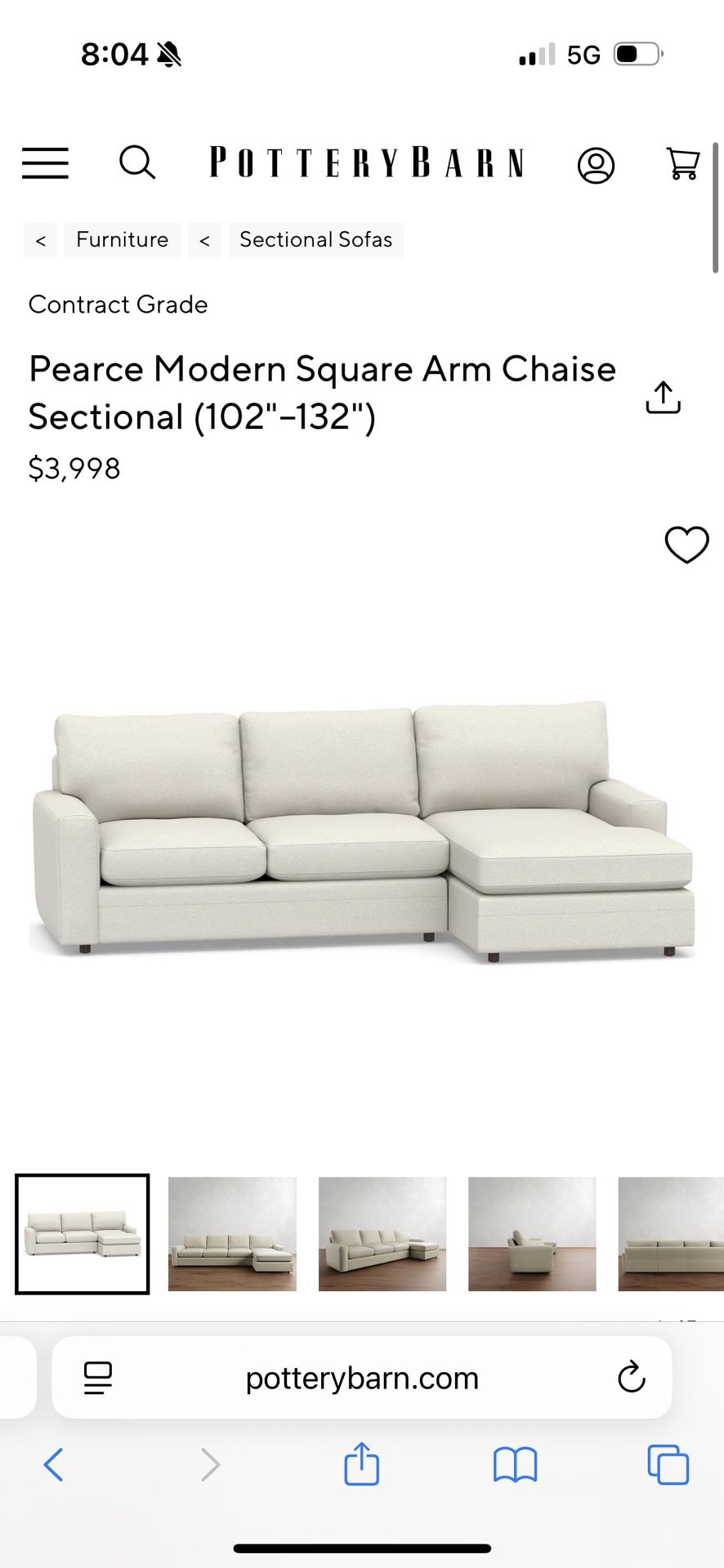 Pottery Barn Slip Cover Sofa 
