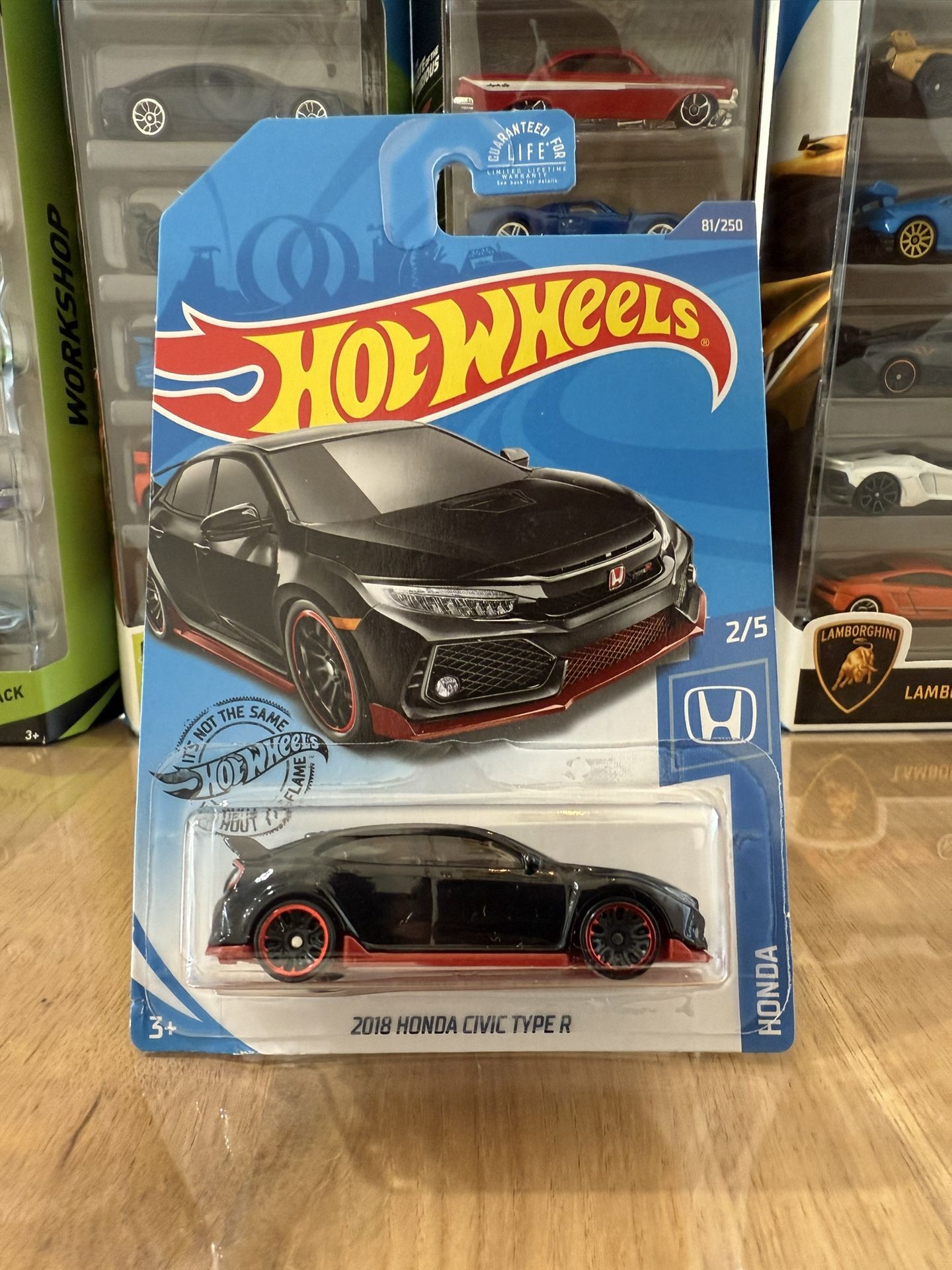 π―π΅ HOT WHEELS 2017 - BLACK/RED 2018 Honda Civic Type R - HONDA 2/5 - 81/250 - JDM DIE CAST TOY π―π΅