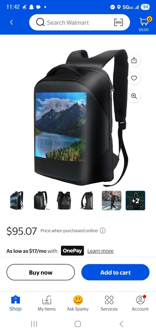 LED Backpack Customizable