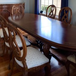 Dining Table (8 Chairs) With buffet