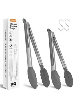 Two Silicone Kitchen Tongs