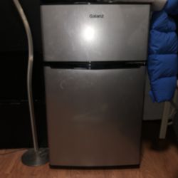 Galanz 4.6. Cu ft Two Door Mini Refrigerator with Freezer, Stainless