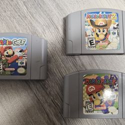 Mario Party 1&2 And Mario Golf N64