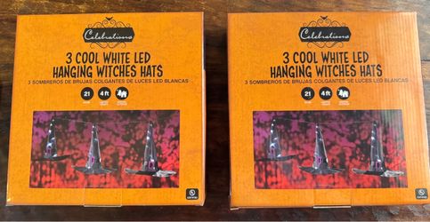 NIB Hanging lighted Witch Hats