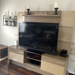 Beige Entertainment Center 