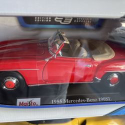 Mercedes 1955 190 SL Toy Car 1/18 New 