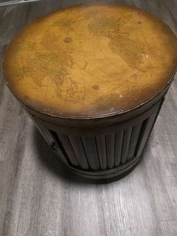 Small Cylinder Cabinet Wood Piece