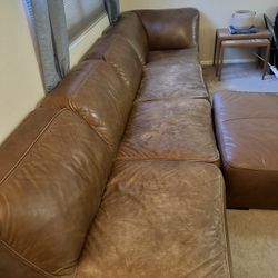 Top grain Leather sofa $500